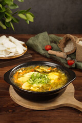 Traditional Chinese Kimchi Tofu Soup - Authentic Asian Cuisine Cooking