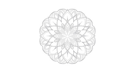 Intricate Symmetrical Geometric Mandala Pattern Graphic Design.