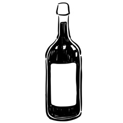 Illustration of a Wine Bottle