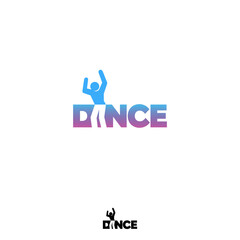 Dance Wordmark Logo - The dancing figure at letter A.