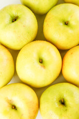Fresh Yellow Apples - Crisp Healthy Fruit Close-Up