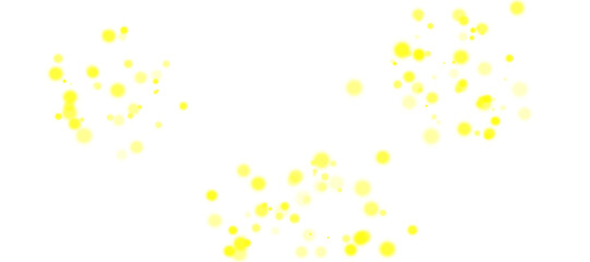 Yellow bokeh PNG. Soft blurred yellow bokeh light glow on transparent background.