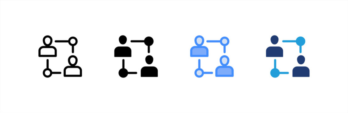 Relationship icon multiple style collection. Vector illustration.
