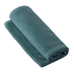 Rolled Teal Towels Isolated on a White Background - Soft, Absorbent, and Versatile