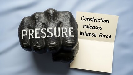 Fist with 'PRESSURE' and Release Message