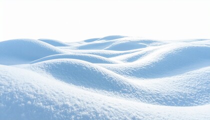 Obraz premium Soft Snowy Winter Background with Smooth Frosty Snowdrifts Isolated on Transparent