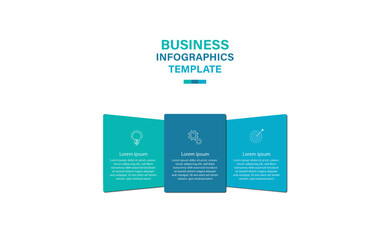 Editable business infographic template design with 3 steps. Infographic template which can be used for presentations banners, workflow layout, annual report, web design.	