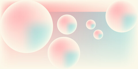 Dreamy Abstract Spheres Floating in Serene Pastel Hues &ndash; Minimalist Digital Art Backdrop for Creative Projects