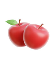 red apple isolated on white