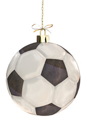 Fototapeta premium soccer football decoration ball xmas christmas tree - 3d rendering