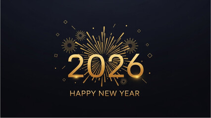Merry Christmas and Happy New Year card for the 2026 New Year celebration.