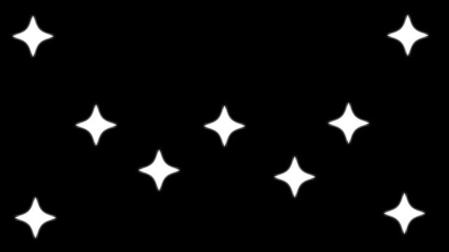 Fairy shining flashing magic twinkle stars starlight on chroma key animation on black screen.loop Shimmering magic stasr flash,Blinking retro vector stars,twinkling starry night sky.4K Animation