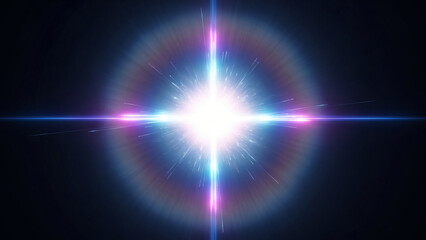 Fototapeta premium a bright star in the middle of a black background