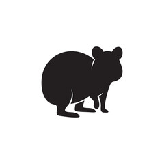 Silhouette of a rodent
