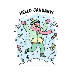 christmas card with snowman