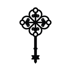 Obraz premium Old Gothic Key Pattern