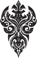 Abstract Tribal Tattoo Vector – Bold Black Silhouette Design