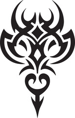 Abstract Tribal Tattoo Vector – Bold Black Silhouette Design