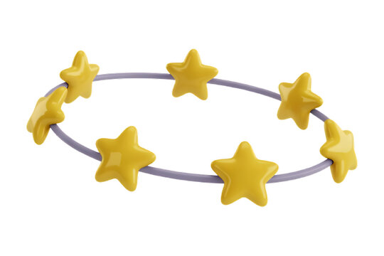 Cartoon dizzy stars 3d render icon concept isolated
