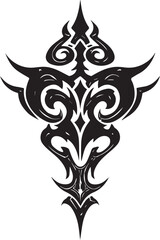 Abstract Tribal Tattoo Vector – Bold Black Silhouette Design