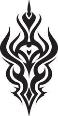 Abstract Tribal Tattoo Vector – Bold Black Silhouette Design