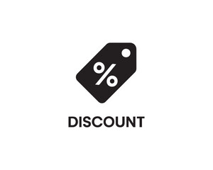 Discount icon silhouette vector design illustration.