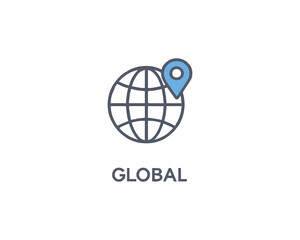 Global icon vector design illustration