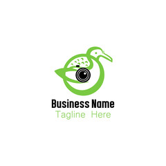 Green Bird Camera Logo for Photography Business