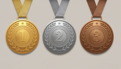 gold silver and bronze medals