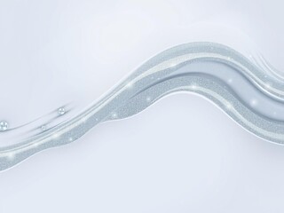 Silver Wave with Diamonds, Elegant Background for Luxury Design