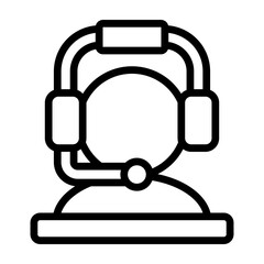 Help Desk Vector Line Icon Design