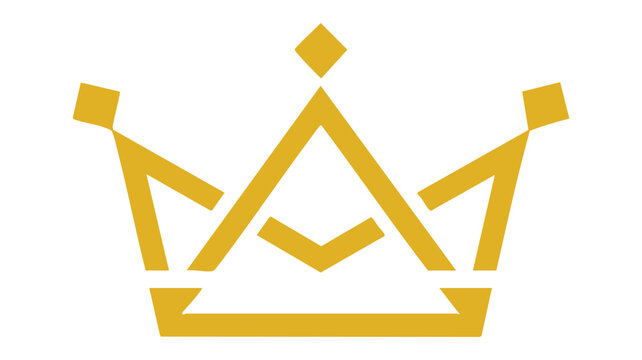 Golden crown symbol Vector