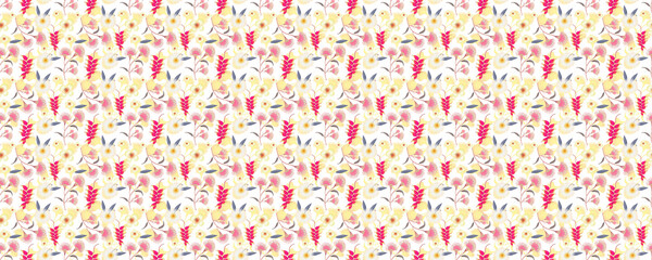seamless pattern with flowers and plants 01 - 1
