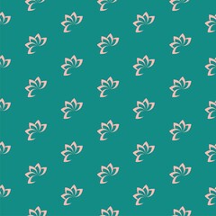 Fototapeta premium Lotus flower seamless pattern isolated on color background