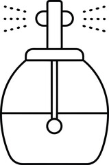 humidifier icon outline vector on transparent background
