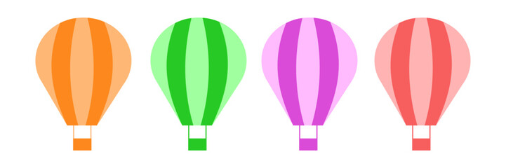 Simple colorful air balloon vector illustration © Rumira