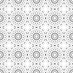 Fototapeta premium Black and White Seamless Geometric Pattern Mandala Style Abstract Background.jpg