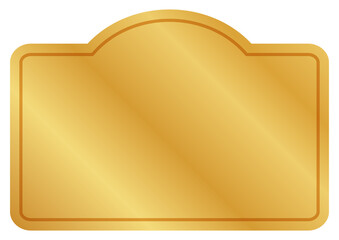 プレミアムな受賞歴・表彰状・上部アーチ状の名札・プレート・光沢のある豪華なゴールドの銘板フレーム