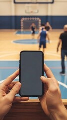 Filming a Handball Game with a Smartphone.