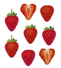 手刺繍の苺セット