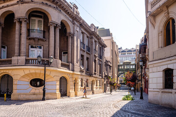 Fototapeta premium views of Paris Londres neighborhood in Santiago de Chile