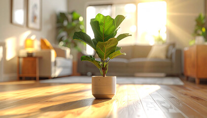 Photo of indoor plants cast iron plant aspidistra elatior in a white pot on isolated yellow backgrou
4