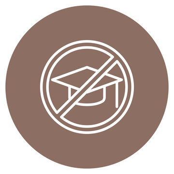 No Education icon vector image. Can be used for Homeless.