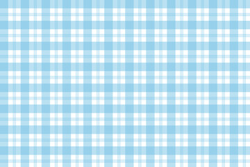Seamless classic pastel blue gingham plaid pattern background