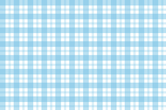 Seamless classic pastel blue gingham plaid pattern background