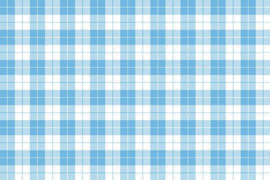 Pastel blue cotton check plaid pattern, seamless sky blue plaid background textile design