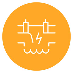 Hydroelectric Power icon vector image. Can be used for Global Warming.