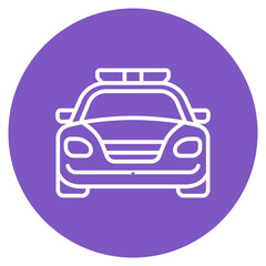 Patrol Car icon vector image. Can be used for Public Services.