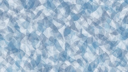 Cool Blue Layered Geometric Semi-Transparent Leaf Mosaic