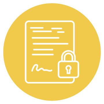 Confidentiality Agreement icon vector image. Can be used for Compliance And Regulation.